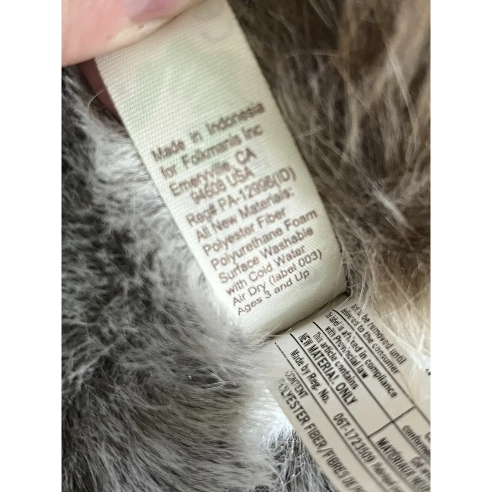 Folkmanis Gray Squirrel Hand Puppet w/Acorn Nut Realistic Plush Animal 12